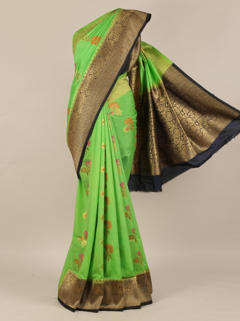 Pothys Green Woven Design Jute Silk Saree