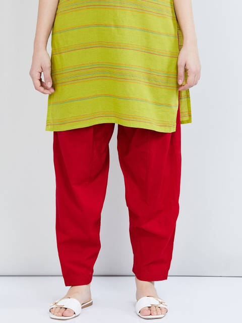 max Women Red Solid Salwar
