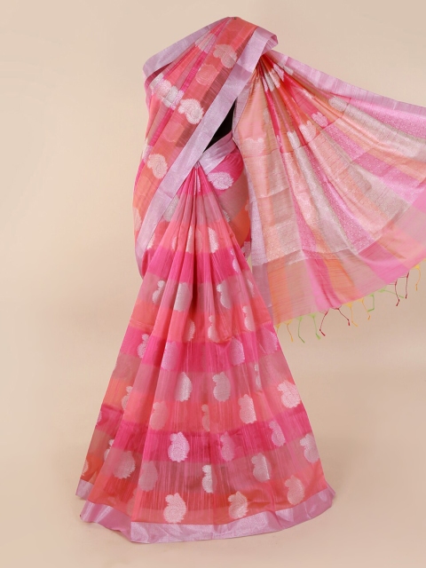 Pothys Multicoloured Printed Cotton Blend Saree, Multi