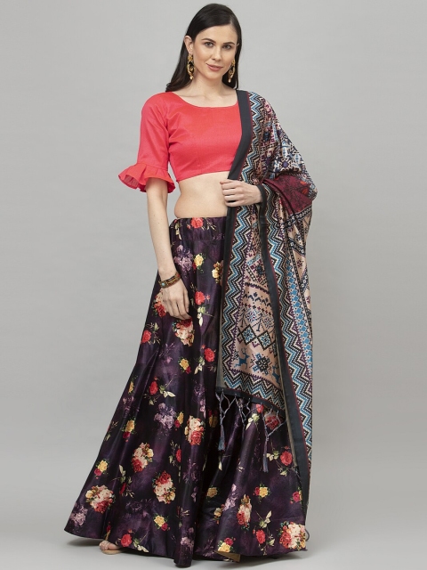 DIVASTRI Women Purple & Peach-Coloured Printed Semi-Stitched Lehenga & Unstitched Blouse
DIVASTRI Women Purple & Peach-Coloured Printed Semi-Stitched Lehenga & Unstitched Blouse