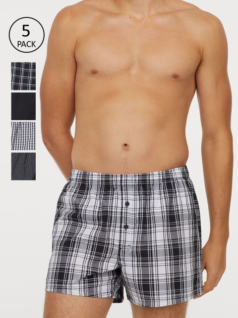 H&M Men 5-Pack Woven Boxer Shorts 0697920069, White