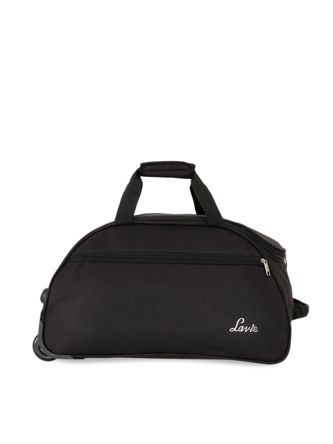 LAVIE SPORT Black Navy Blue Solid Wheel Duffle Bag