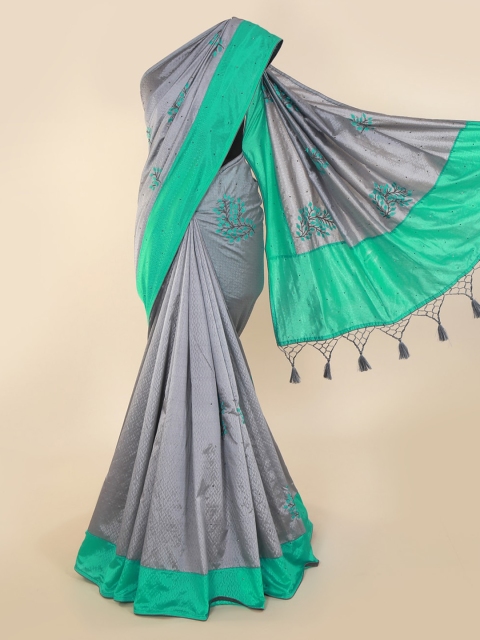 Pothys Grey Woven Design Art Silk Saree