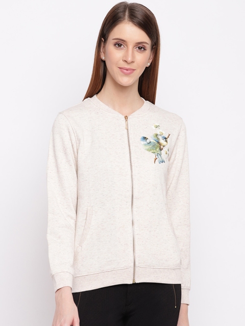 Miss Grace Women Beige Solid Sweatshirt
