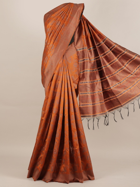 Pothys Rust Woven Design Jute Silk Saree