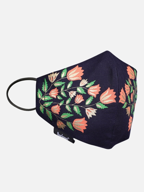 Anekaant Women Navy Blue & Orange Floral Leaf Block Printed 3-Ply Reusable Outdoor Face Mask
Anekaant Women Navy Blue & Orange Floral Leaf Block Printed 3-Ply Reusable Outdoor Face Mask