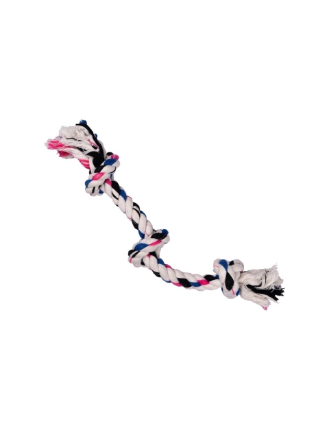Poochles White Triple Knot Dog Rope Toy