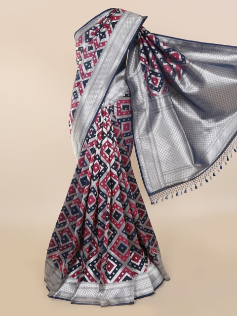 Pothys Multicoloured Pure Silk Woven Design Banarasi Saree, Multi