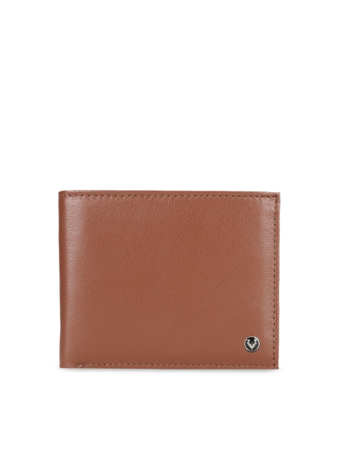 Allen Solly Men Brown Solid Leather Two Fold Wallet