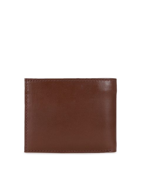 Allen Solly Men Brown Solid Leather Two Fold Wallet
