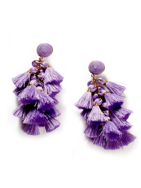 Foxy Sperks Purple Contemporary Drop Earrings