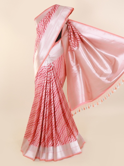 Pothys Pink Pure Silk Woven Design Banarasi Saree