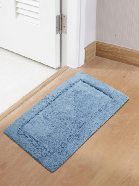 SPACES Blue Solid Large 2000 GSM Bath Mat