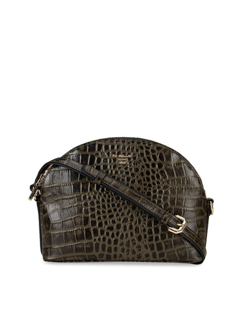Da Milano Green Textured Sling Bag 
Da Milano Green Textured Sling Bag