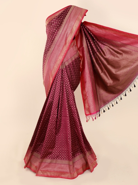 Pothys Purple Pure Silk Woven Design Banarasi Saree