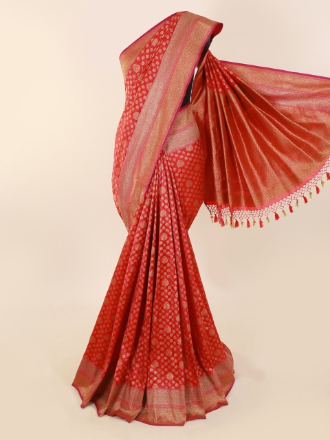 Pothys Pink Pure Silk Woven Design Banarasi Saree
