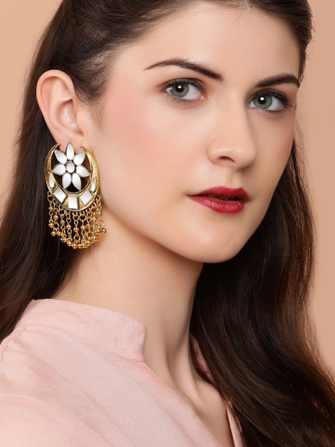 Rubans Gold-Toned Contemporary Chandbalis