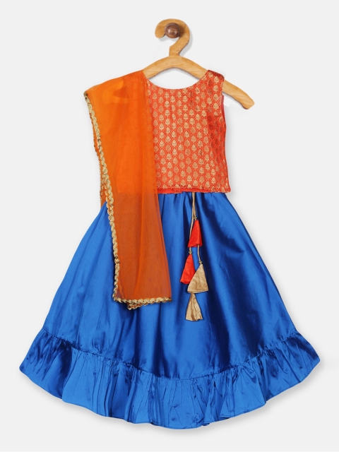 Meringue Girls Orange & Navy Blue Woven Design Ready To Wear Lehenga Choli With Dupatta
Meringue Girls Orange & Navy Blue Woven Design Ready To Wear Lehenga Choli With Dupatta