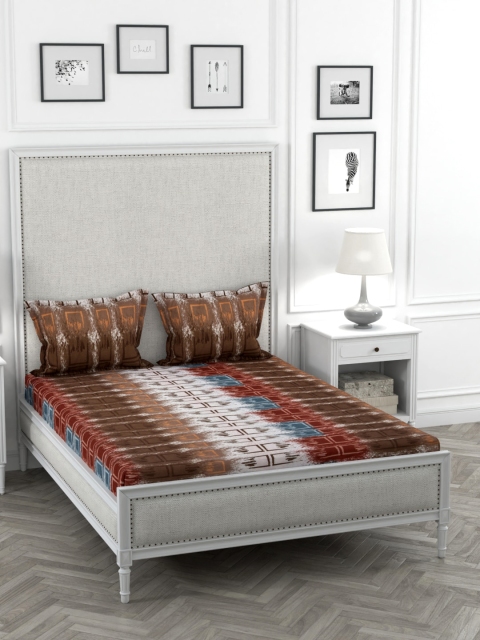 STELLAR HOME Brown & White Printed Cotton Double Queen Bedsheet With 2 Pillow Covers
STELLAR HOME Brown & White Printed Cotton Double Queen Bedsheet With 2 Pillow Covers