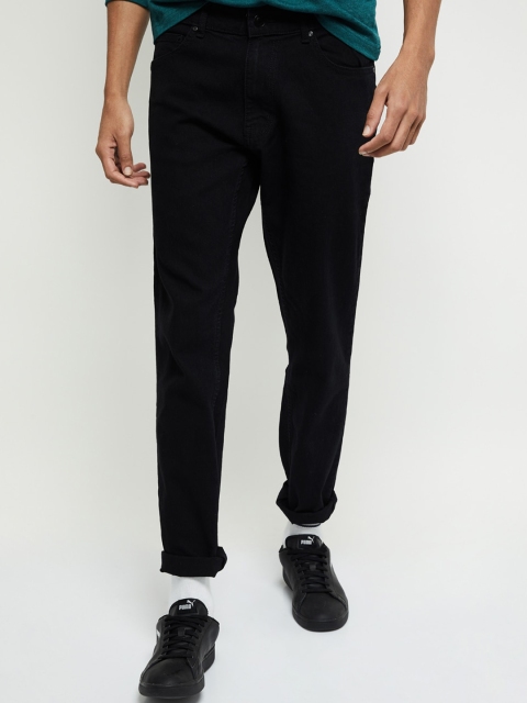 max Men Black Regular Fit Jeans