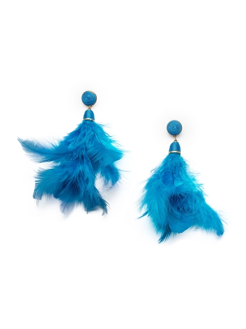 Foxy Sperks Blue Contemporary Drop Earrings