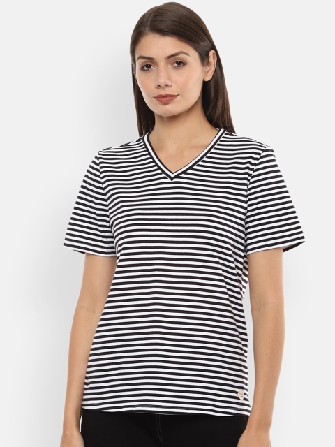 Van Heusen Woman Women Black Striped Top