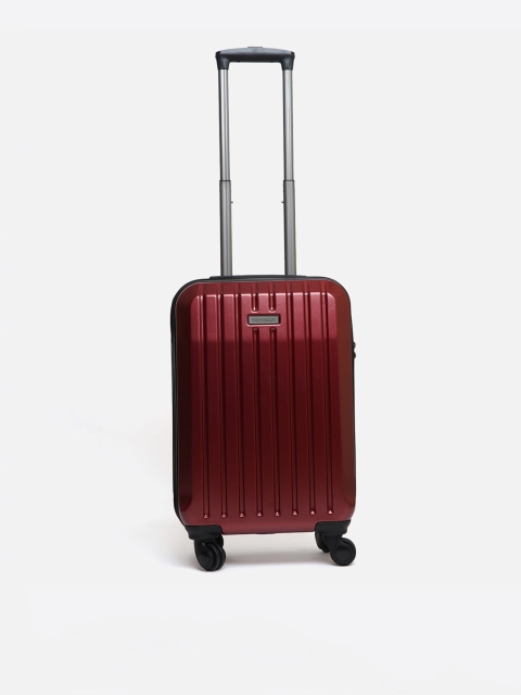 Wildcraft Unisex Red Textured Hard-Side Medium Trolley Suitcase