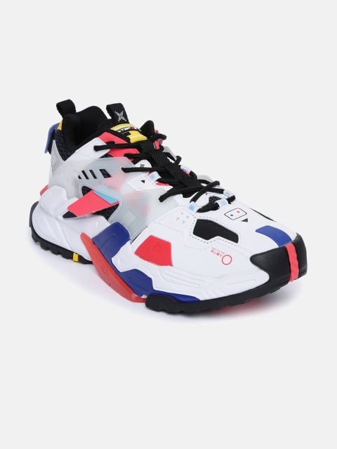 Xtep Men White & Red Running Shoes
