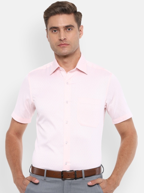 Louis Philippe Men Pink Regular Fit Solid Casual Shirt