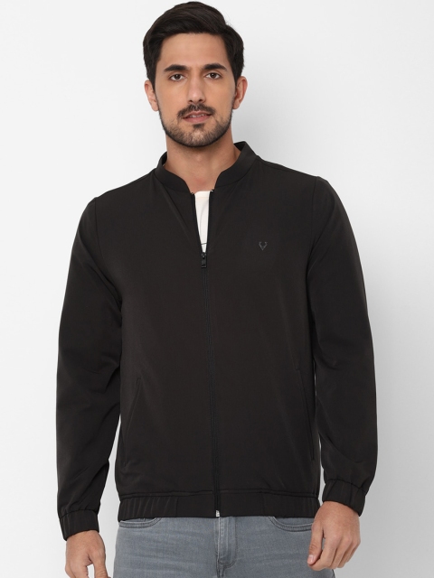 Allen Solly Men Black Printed Bomber Jacket