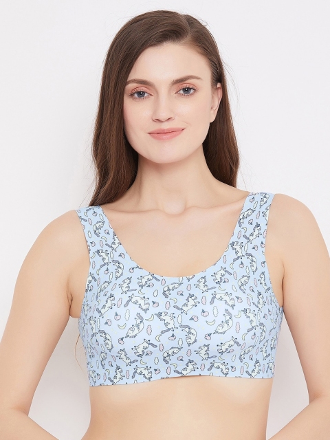SECRETS BY ZEROKAATA Blue Printed Non-Wired Lightly Padded Workout Bra SZLHRSP8736
SECRETS BY ZEROKAATA Blue Printed Non-Wired Lightly Padded Workout Bra SZLHRSP8736