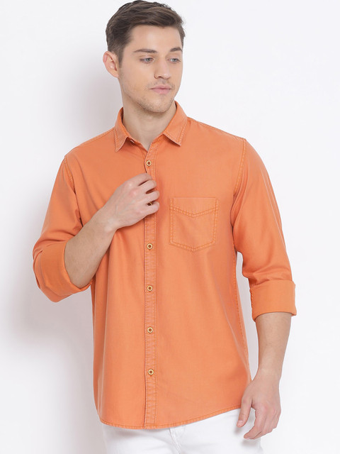 Richlook Men Orange Slim Fit Solid Cotton Casual Shirt
Richlook Men Orange Slim Fit Solid Cotton Casual Shirt
