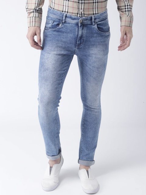 Hangup Men Blue & Blue Slim Fit Jeans