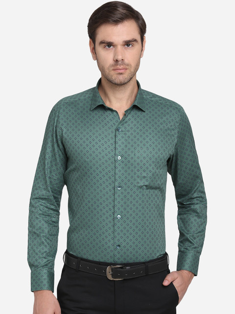 METAL Men Green & Navy Blue Slim Fit Printed Formal Shirt
METAL Men Green & Navy Blue Slim Fit Printed Formal Shirt