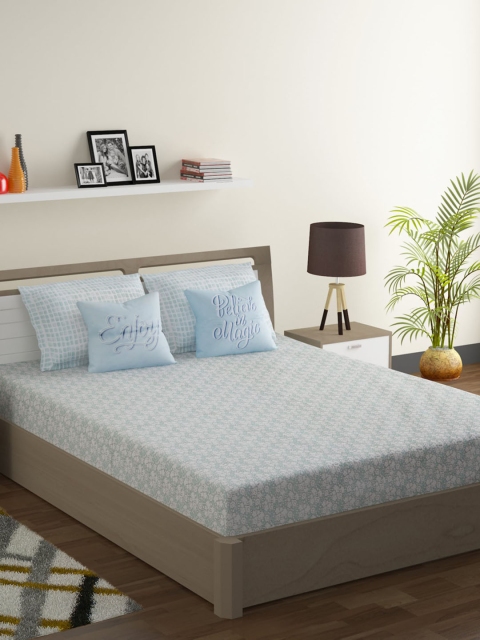 SWAYAM Green & White Floral 210 TC Cotton 1 Extra Large Bedsheet with 2 Pillow Covers
SWAYAM Green & White Floral 210 TC Cotton 1 Extra Large Bedsheet with 2 Pillow Covers