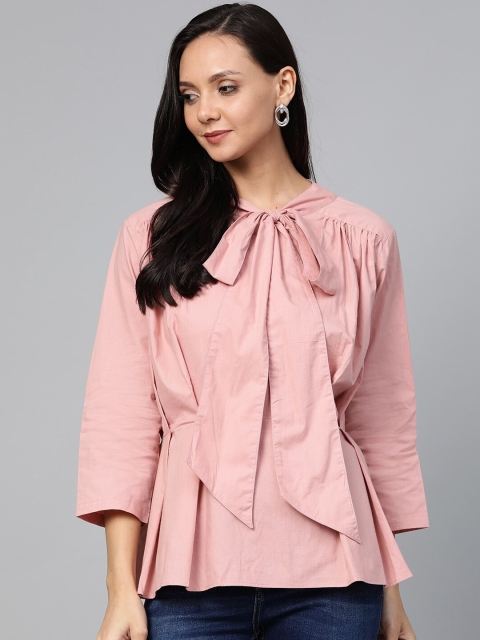plusS Women Pink Solid Top