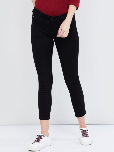 max Women Black Skinny Fit Jeans