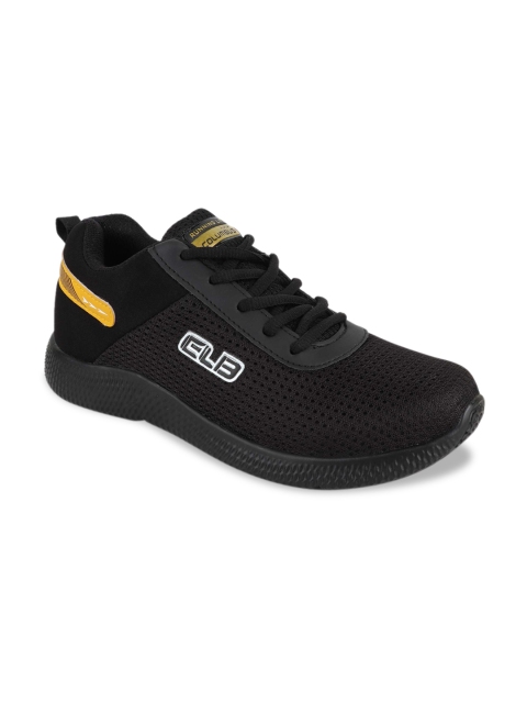 Columbus Men Black Mesh Running Shoes