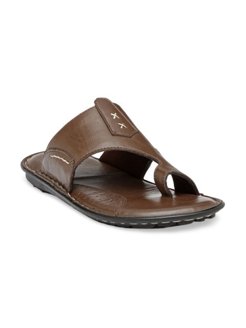 Teakwood Leathers Men Brown Leather Sandals