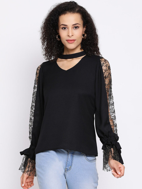 ALL WAYS YOU Women Black Self Design Top
ALL WAYS YOU Women Black Self Design Top