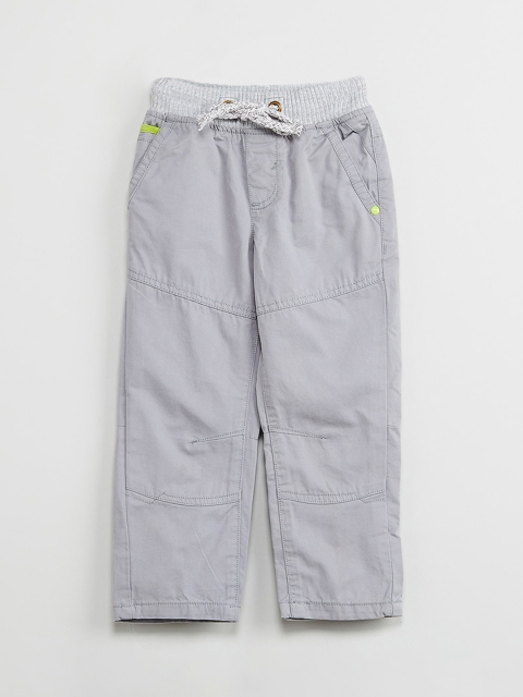 max Boys Grey Solid Regular Fit Regular Shorts