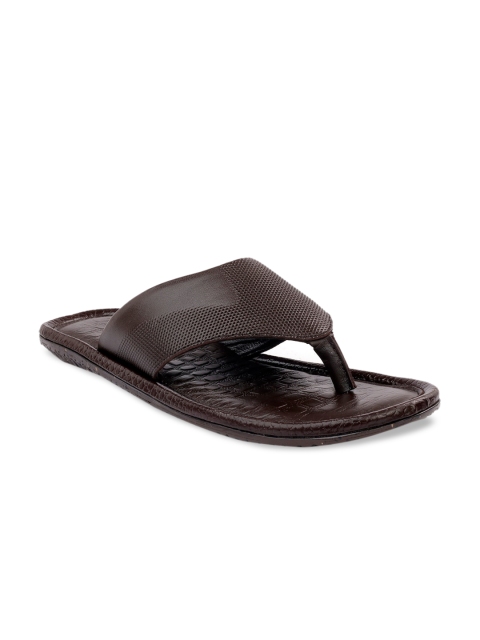 Woakers Men Brown Solid Comfort Sandals