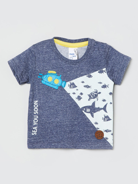 max Boys Multicoloured Printed V-Neck T-shirt, Multi 
max Boys Multicoloured Printed V-Neck T-shirt, Multi