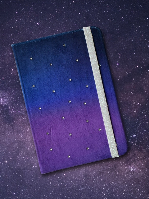 Doodle Blue & Purple Embellished Night Sky Diary