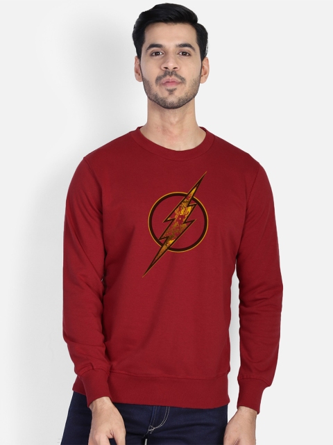 Free Authority Men Red The Flash Print Sweatshirt