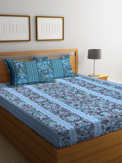 BOMBAY DYEING Blue & Green Ethnic Motifs 104 TC Cotton 1 Queen Bedsheet with 2 Pillow Covers
BOMBAY DYEING Blue & Green Ethnic Motifs 104 TC Cotton 1 Queen Bedsheet with 2 Pillow Covers