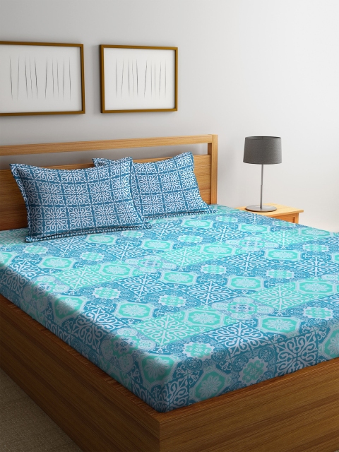 BOMBAY DYEING Blue & White Ethnic Motifs 104 TC Cotton 1 Queen Bedsheet with 2 Pillow Covers
BOMBAY DYEING Blue & White Ethnic Motifs 104 TC Cotton 1 Queen Bedsheet with 2 Pillow Covers