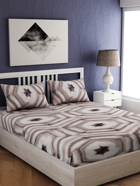 EverHOME Off-White & Brown Geometric 210 TC Cotton 1 King Bedsheet with 2 Pillow Covers
EverHOME Off-White & Brown Geometric 210 TC Cotton 1 King Bedsheet with 2 Pillow Covers