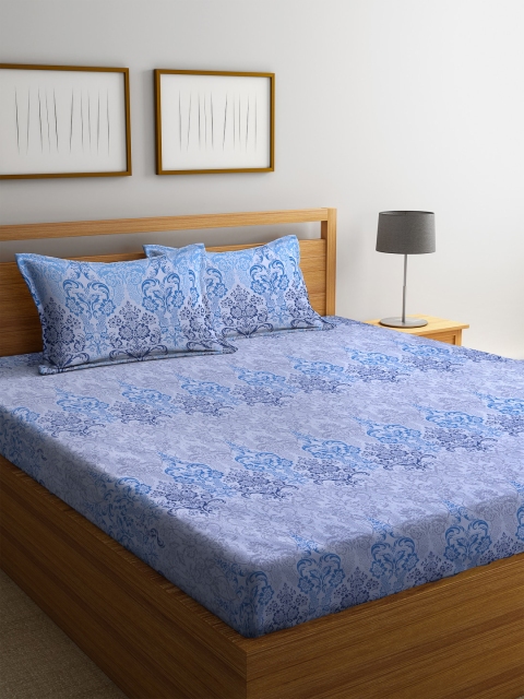 BOMBAY DYEING Blue & Grey Ethnic Motifs 160 TC Cotton 1 Queen Bedsheet with 2 Pillow Covers
BOMBAY DYEING Blue & Grey Ethnic Motifs 160 TC Cotton 1 Queen Bedsheet with 2 Pillow Covers