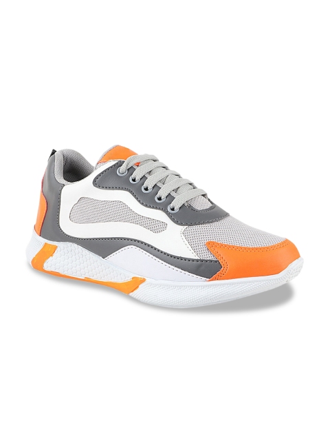 Histeria Men Orange Mesh Running Shoes